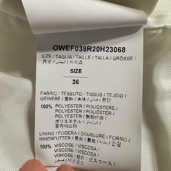 Off-White Contrast Trim Single-breasted Blazer in White Size 36 IT - Picture 7 of 7